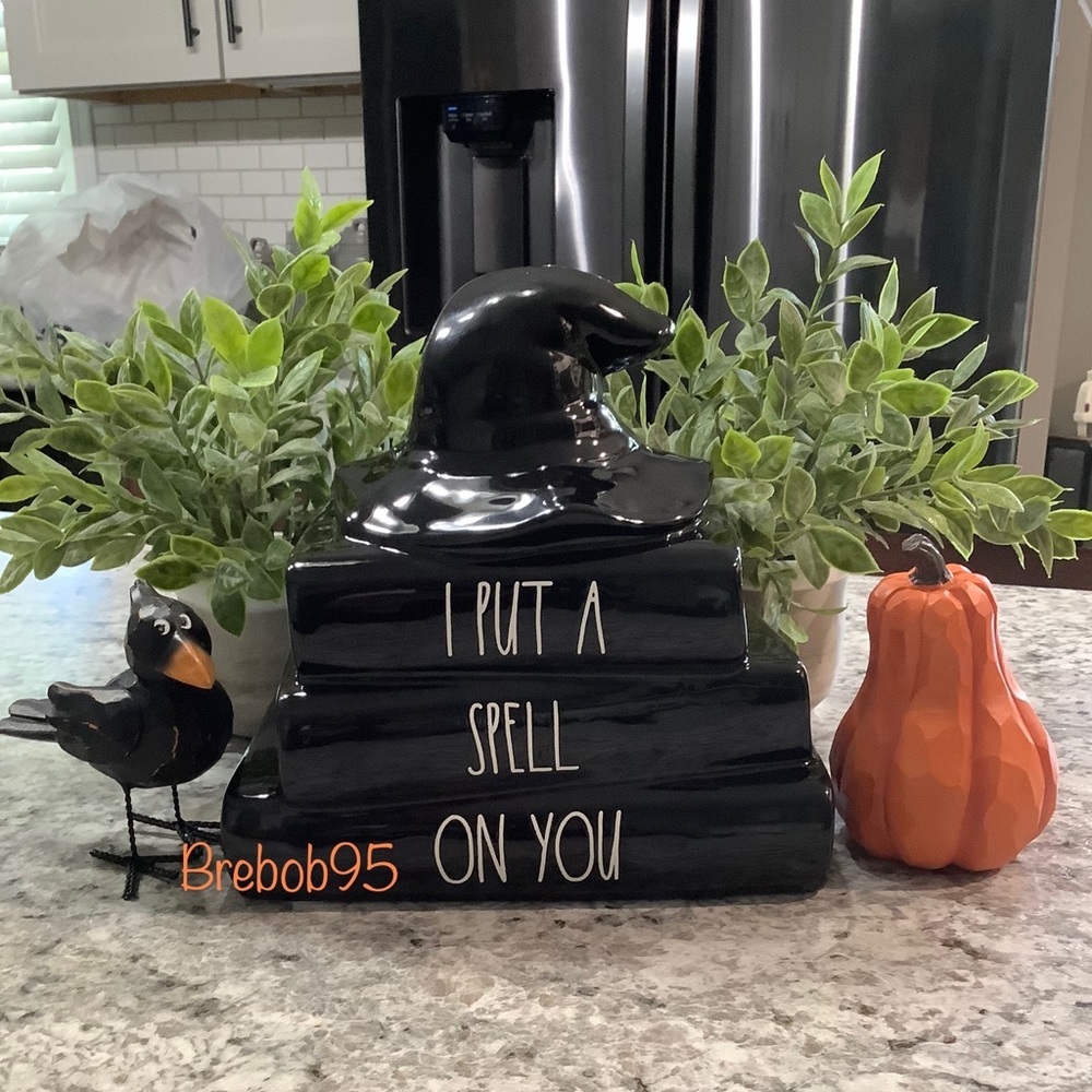 RAE DUNN Black book stack "I PUT A SPELL ON YOU" Décor - LAST ONE